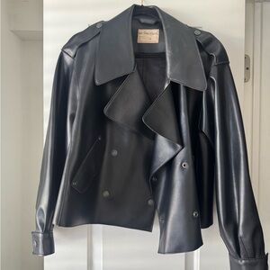 Free People Black Leather Jacket